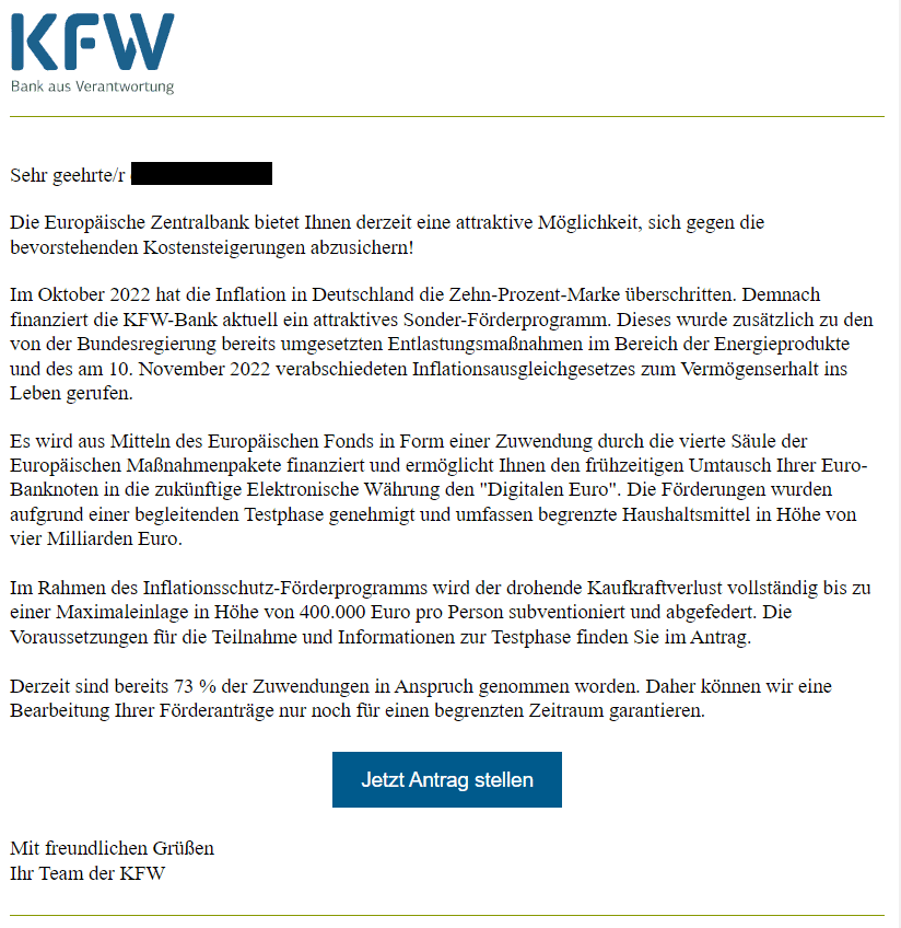 KFW Fake Förderprogramm