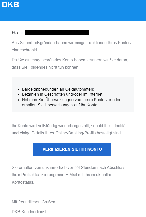 DKB Phishing ⚠️ Fake Mails & Fake SMS [2024]