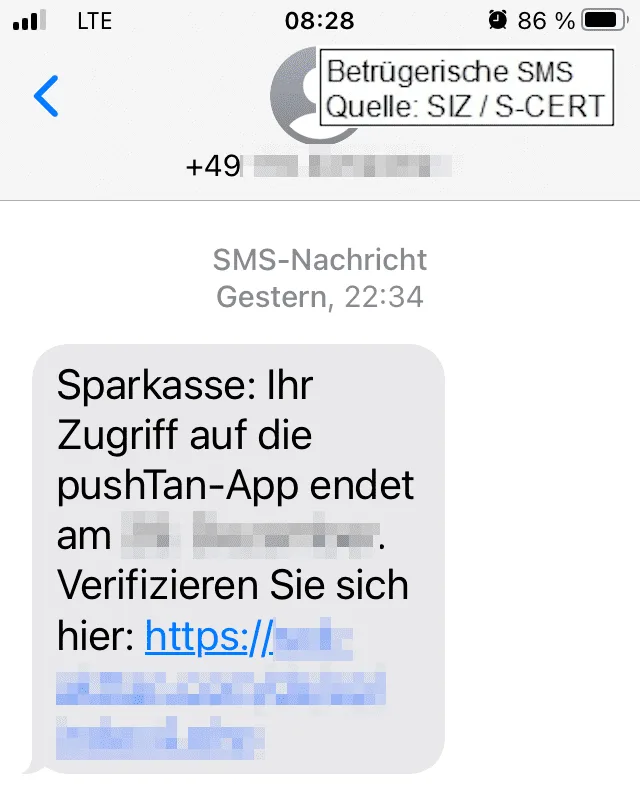 Sparkasse Zugriff PushTan endet