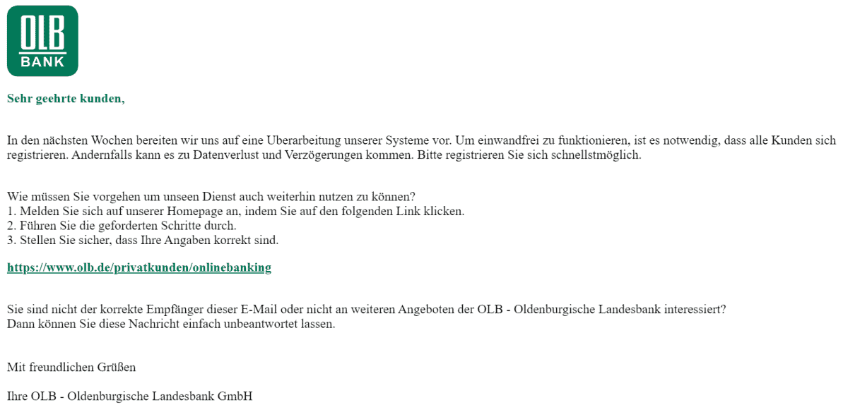 OLB Überarbeitung System Onlinebanking