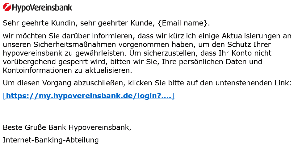 Hypovereinsbank Sicherheitsmaßnahmen