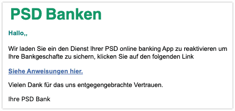 PSD Bank Online Banking Reaktivierung