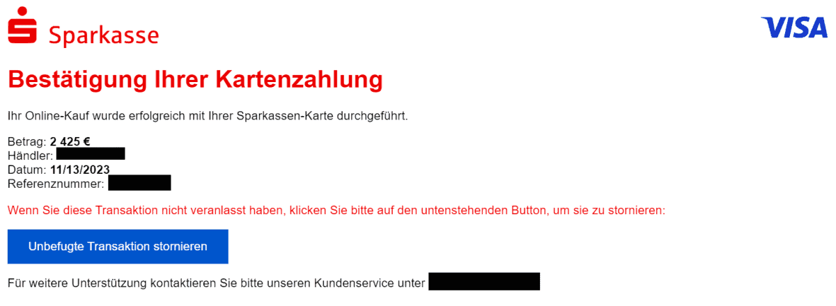 Sparkasse Bestätigung Kartenzahlung