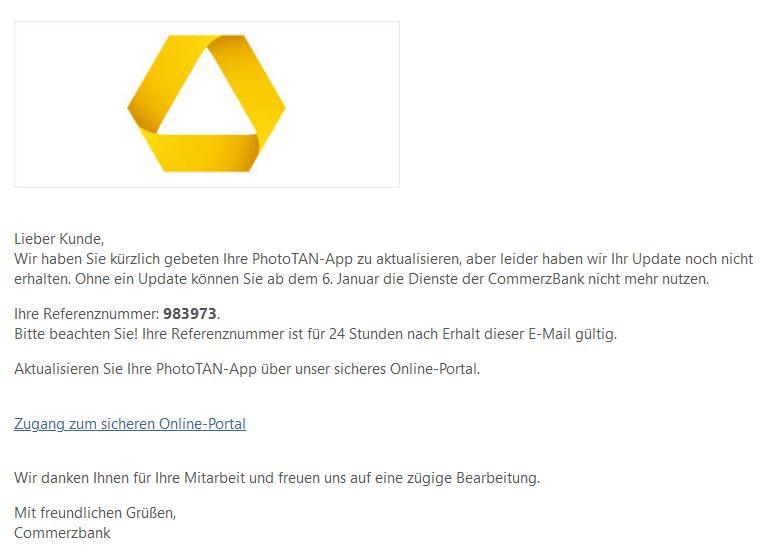 Commerzbank PhotoTan App Update