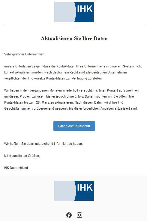 IHK Unternehmensdaten aktualisieren