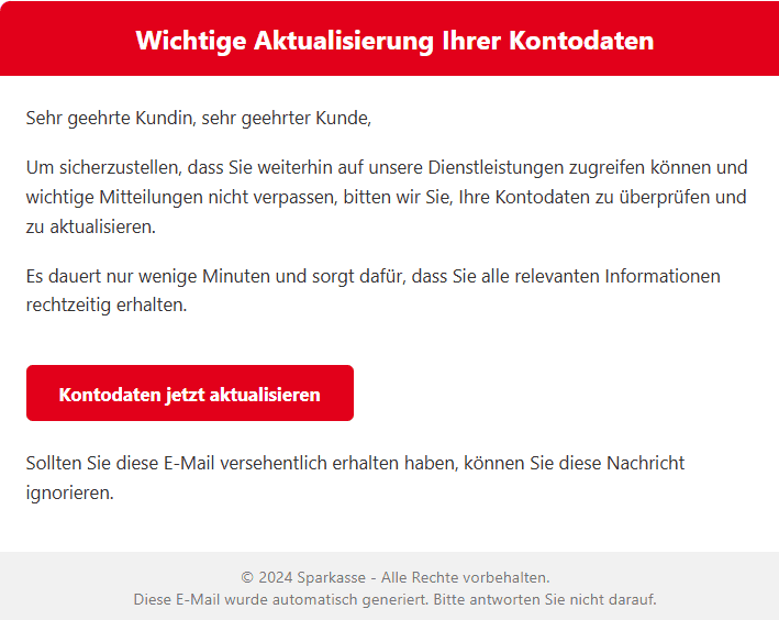 Sparkasse Kontodaten jetzt aktualisieren