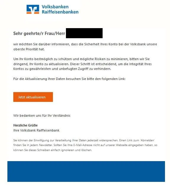 Volksbanken Raiffeisenbanken Konto Schutz jetzt aktualisieren
