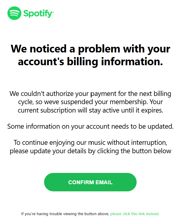 Spotify Phishing