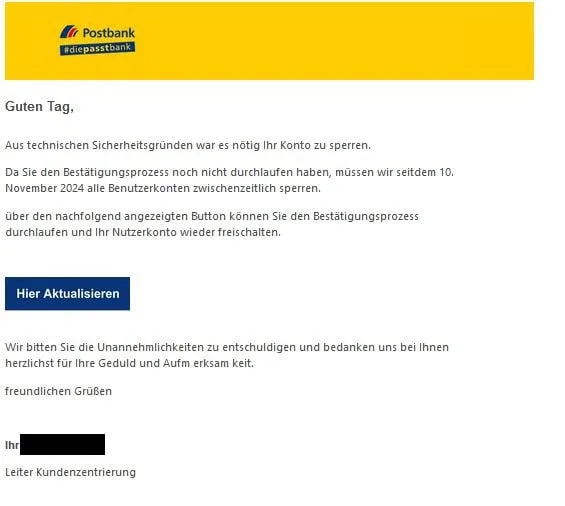 Postbank Phishing