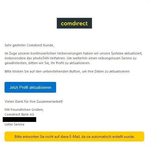 Comdirect Phishing