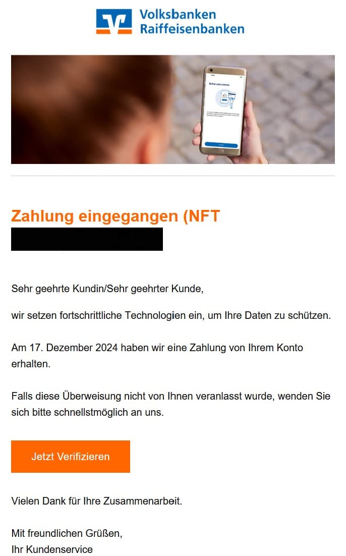Volksbank Phishing
