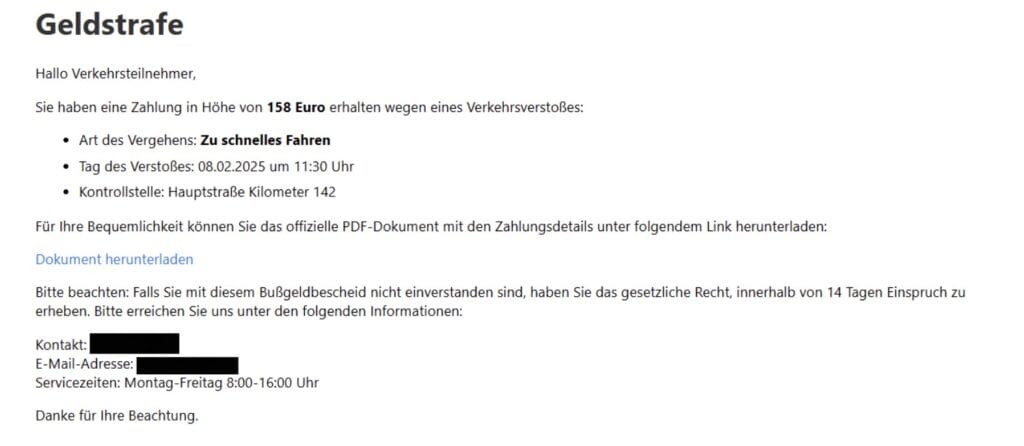 Kraftfahrt-Bundesamt Phishing SMS/Mail