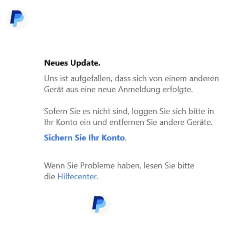 Phishing Paypal Mail/SMS