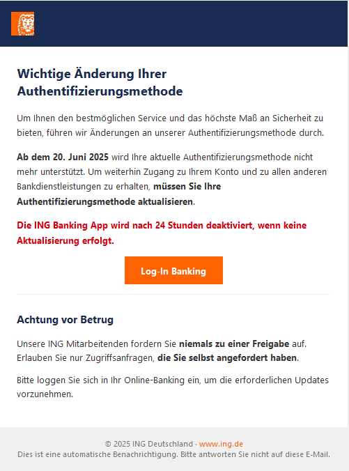 ING Phishing Mail