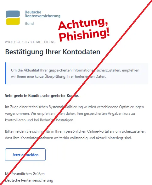 Deutsche Rentenversicherung Phishing