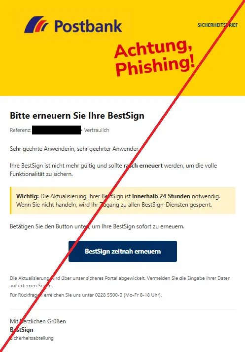 Postbank Phishing E-Mail