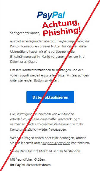 PayPal Phishing E-Mail