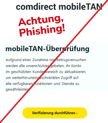 comdirect Phishing E-Mail