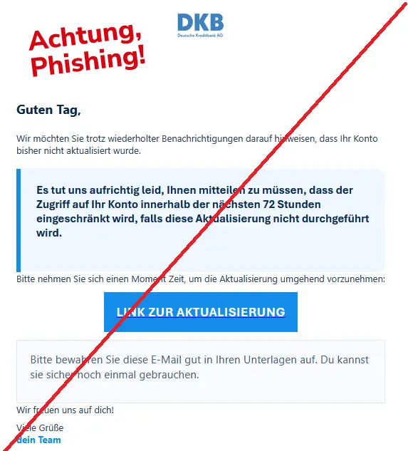 DKB Phishing E-Mail