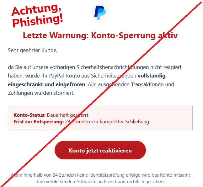 PayPal Phishing E-Mail